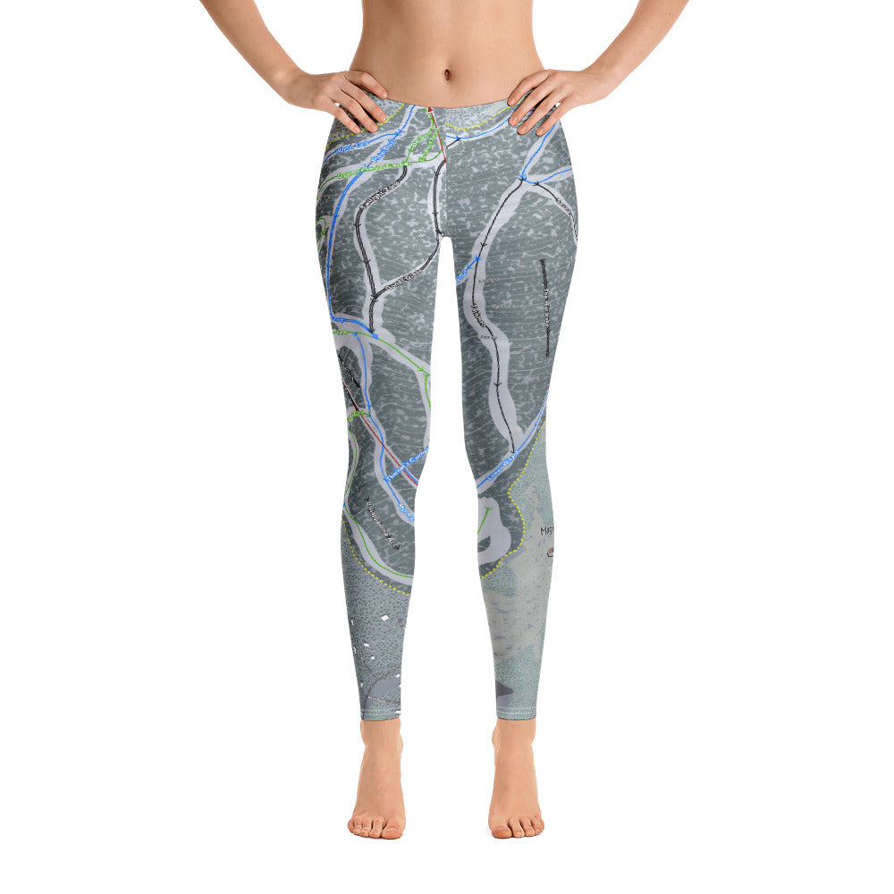 Magic Mountain, Vermont Ski Trail Map - Women's Base Layer Bottoms - Powderaddicts