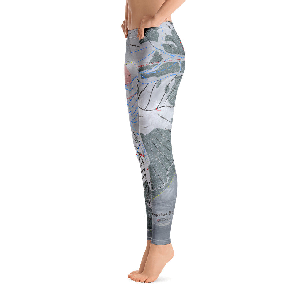 Arapahoe Basin, Colorado Ski Trail Map - Women's Base Layer Bottoms - Powderaddicts