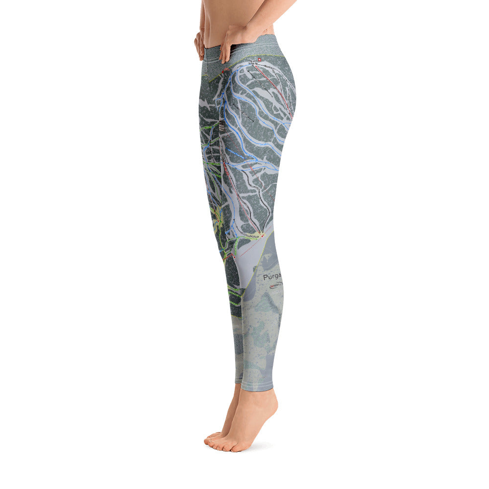 Purgatory, Colorado Ski Trail Map - Women's Base Layer Bottoms - Powderaddicts