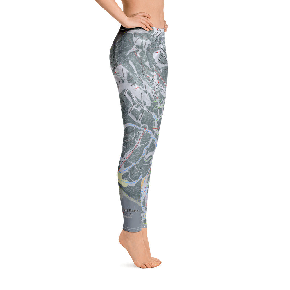 Crested Butte, Colorado Ski Trail Map - Women's Base Layer Bottoms - Powderaddicts
