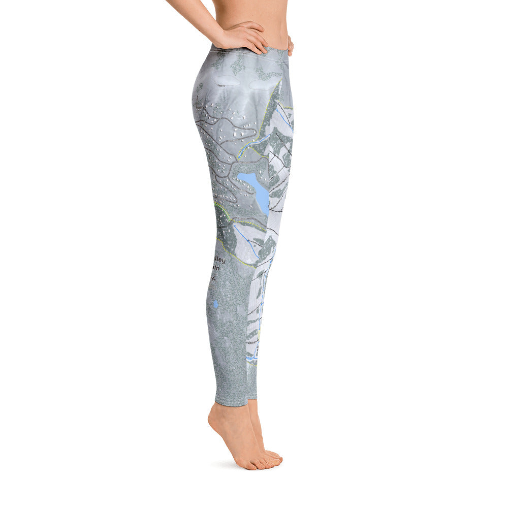 Bear Valley Mountain, California Ski Trail Map - Women's Base Layer Bottoms - Powderaddicts