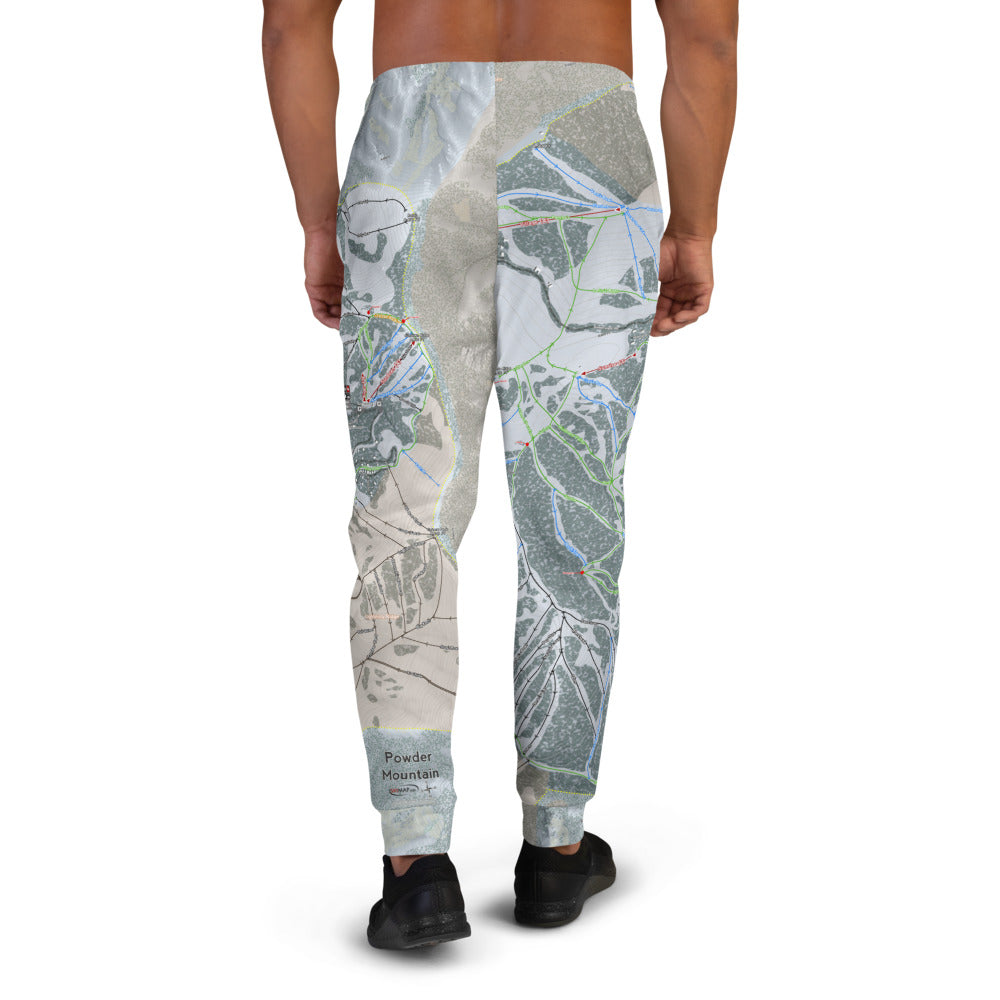 Powder Mountain, Utah Ski Trail Map Men's Mid-Layer - Powderaddicts