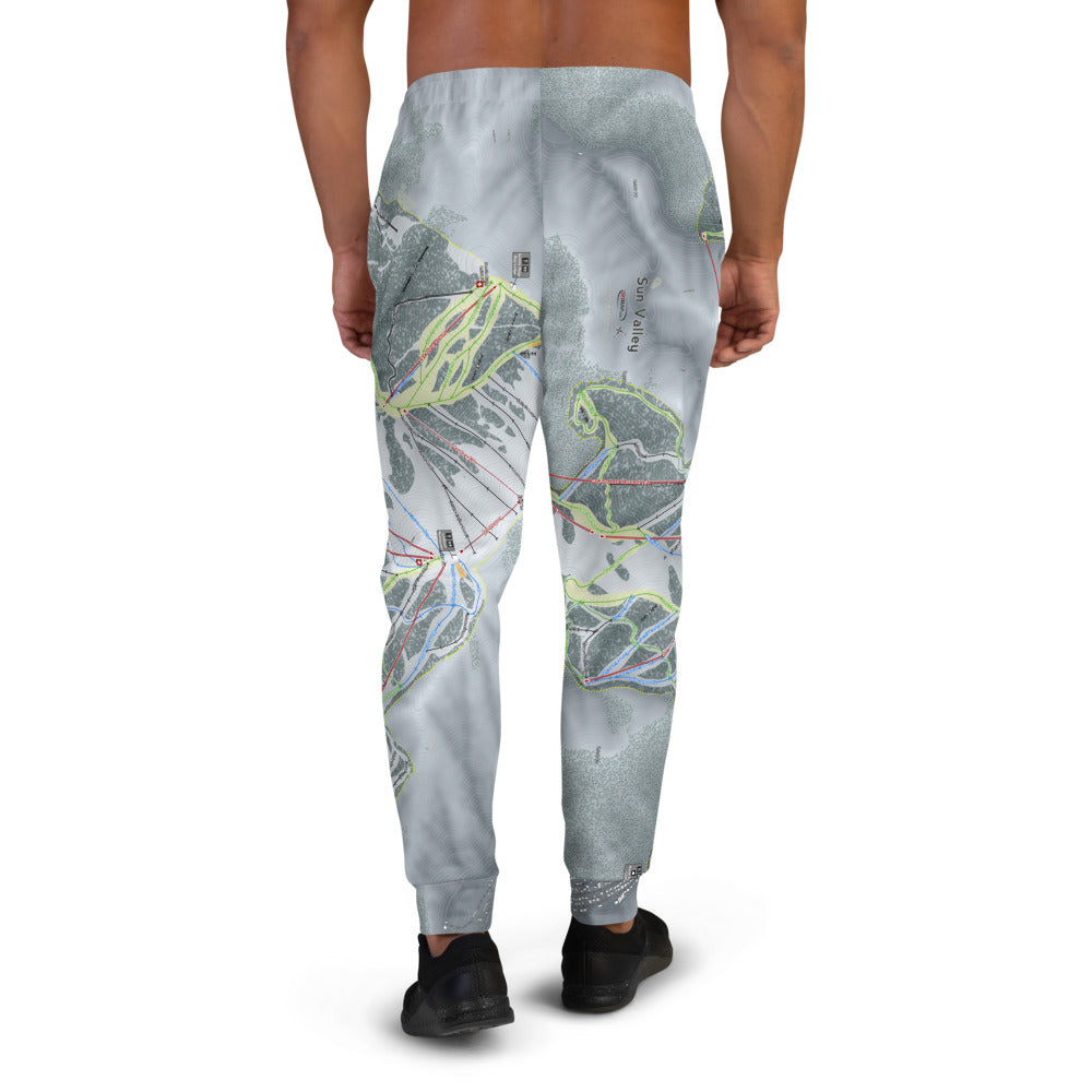 Sun Valley, Idaho Ski Trail Map Men's Mid-Layer - Powderaddicts