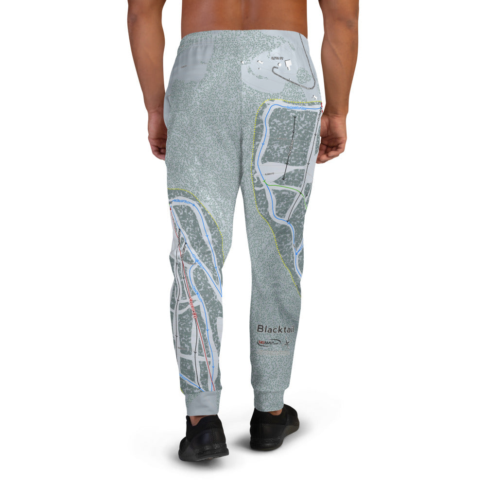 Blacktail, Montana Ski Trail Map Men's Mid-Layer - Powderaddicts