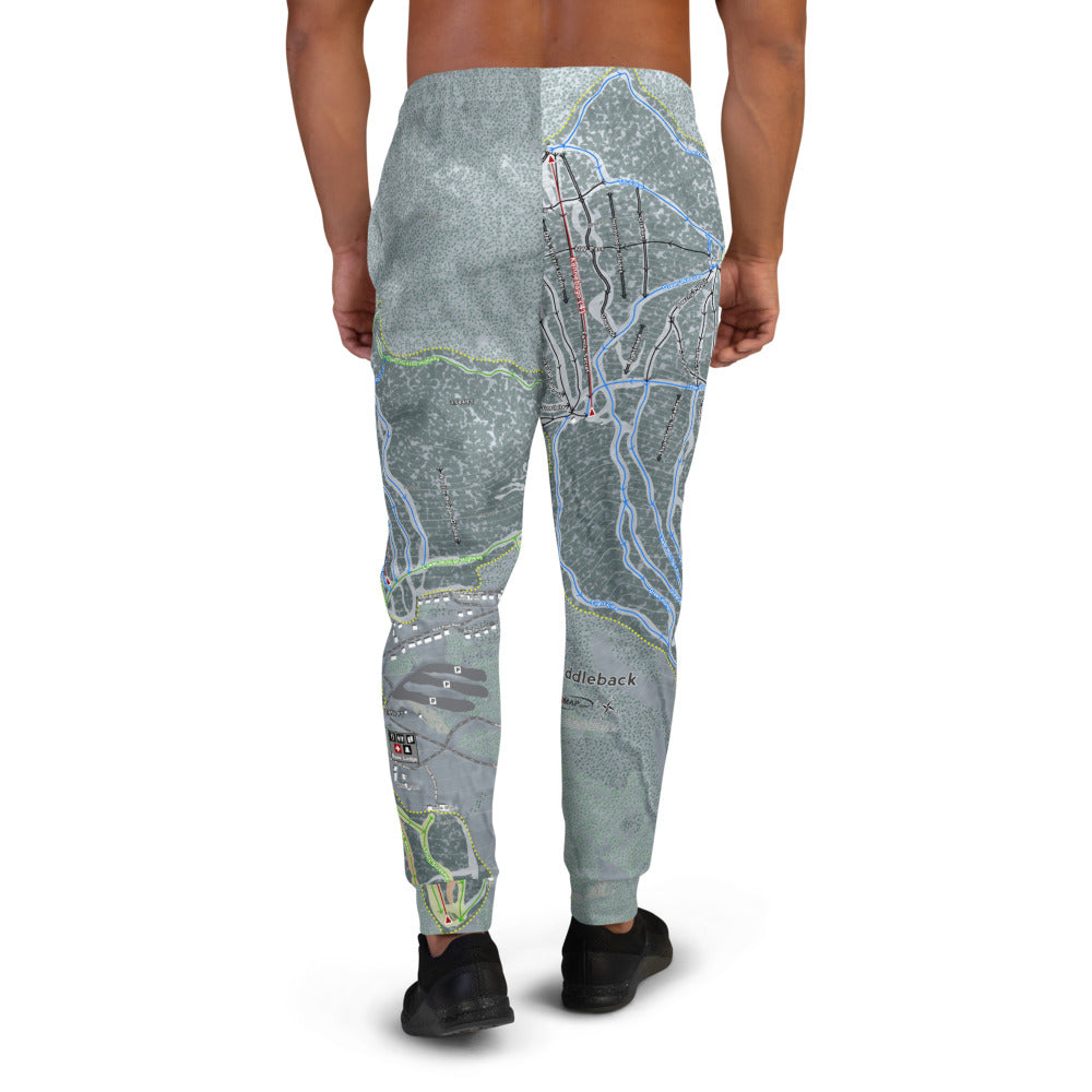 Saddleback, Maine Ski Trail Map Men's Mid-Layer - Powderaddicts