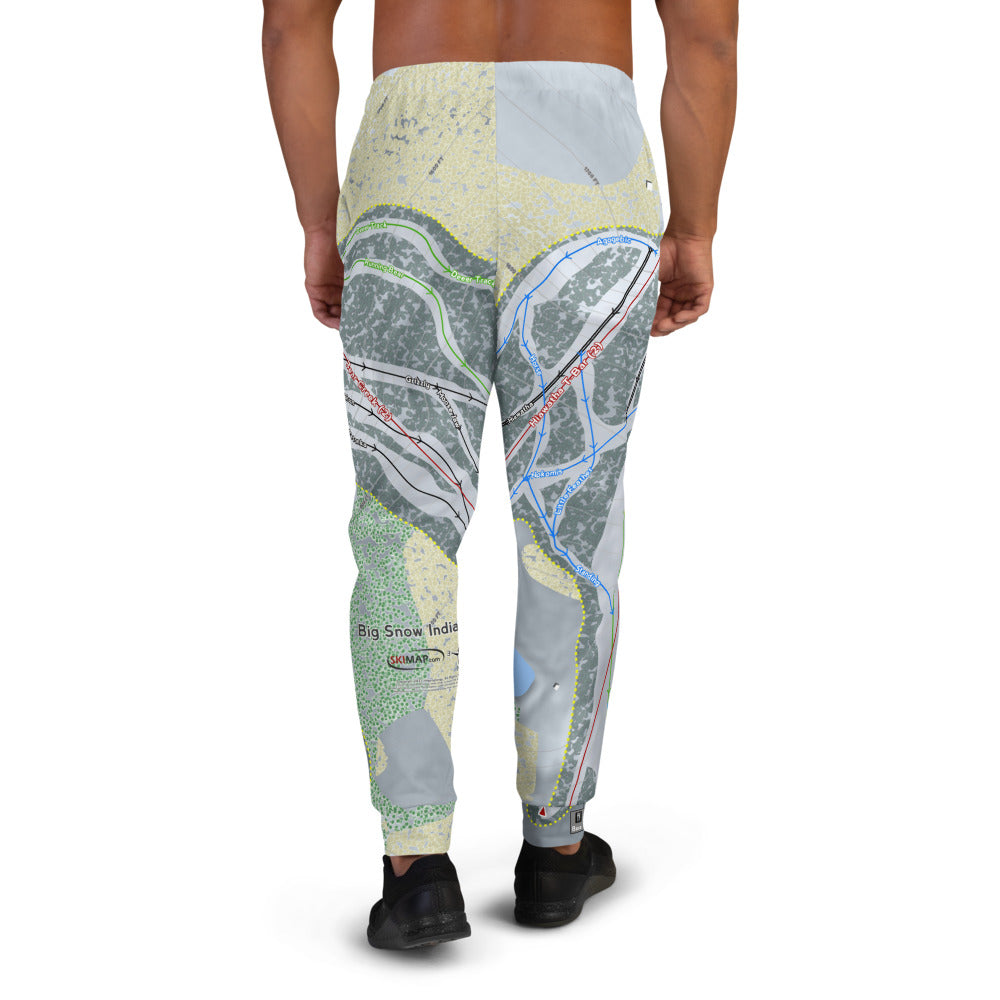 Big Snow Indianhead, Michigan Ski Trail Map Men's Mid-Layer - Powderaddicts