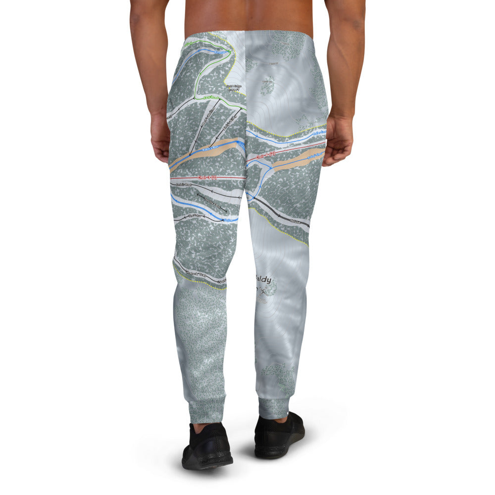 Mt. Baldy, California Ski Trail Map Men's Mid-Layer - Powderaddicts