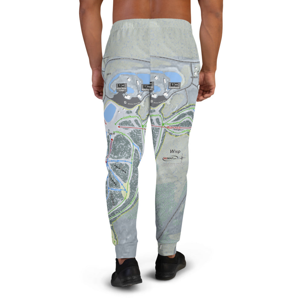 Wisp, Maryland Ski Trail Map Men's Mid-Layer - Powderaddicts