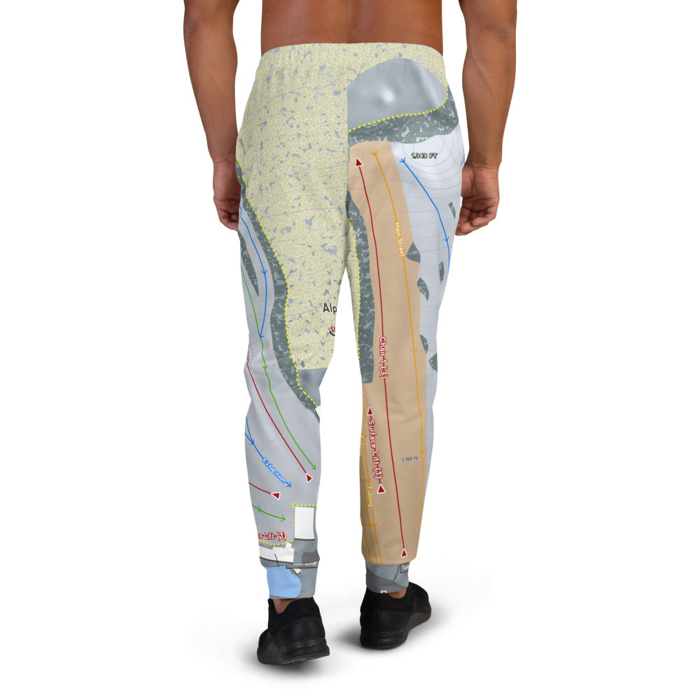 Alpine Valley, Ohio Ski Trail Map Men's Mid-Layer - Powderaddicts