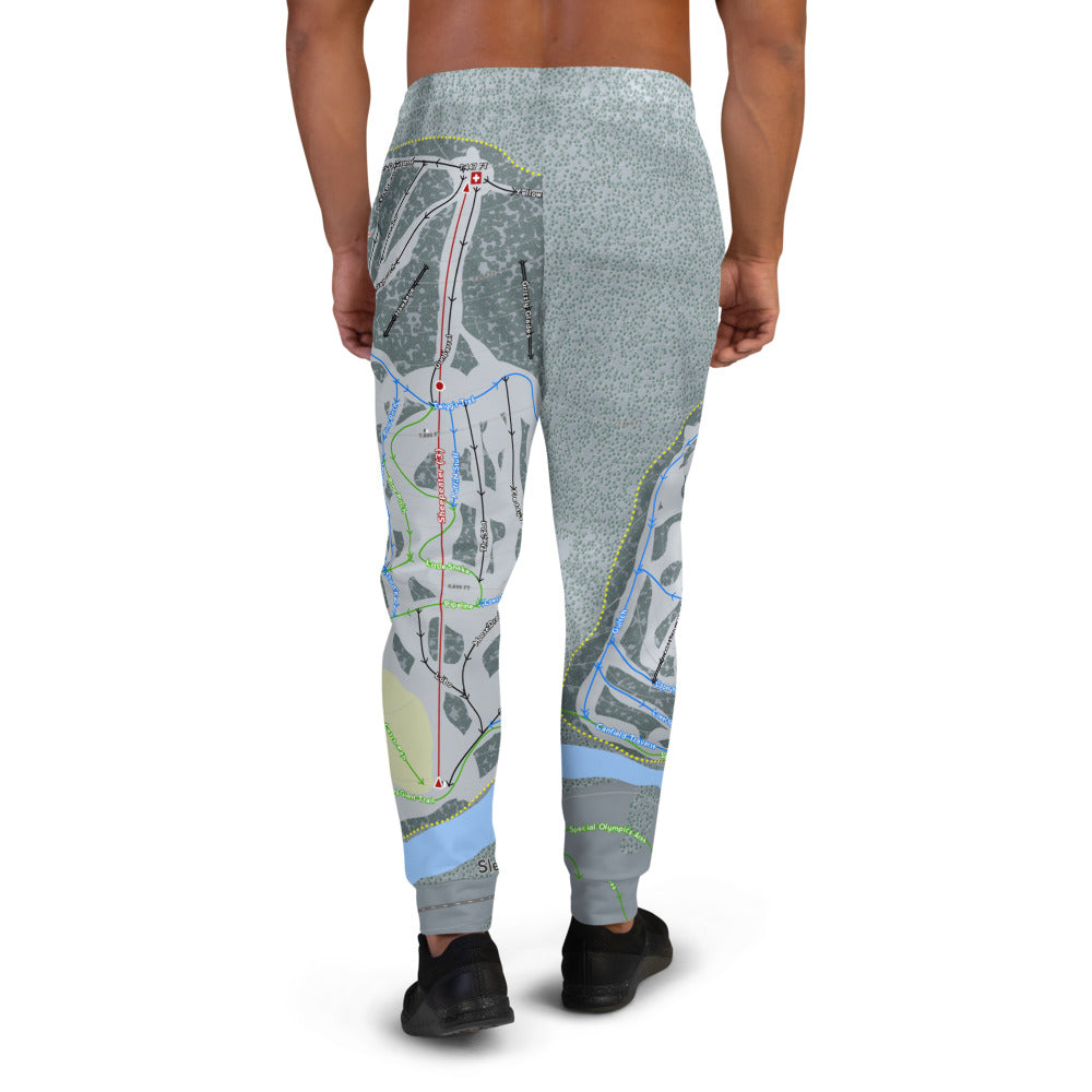 Sleeping Giant, Wyoming Ski Trail Map Men's Mid-Layer - Powderaddicts