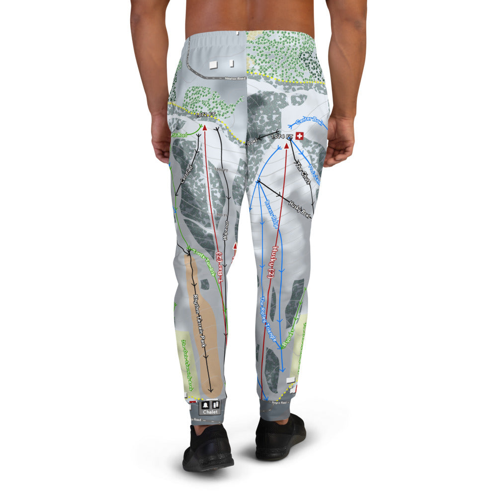 Mont Ripley, Michigan Ski Trail Map Men's Mid-Layer - Powderaddicts