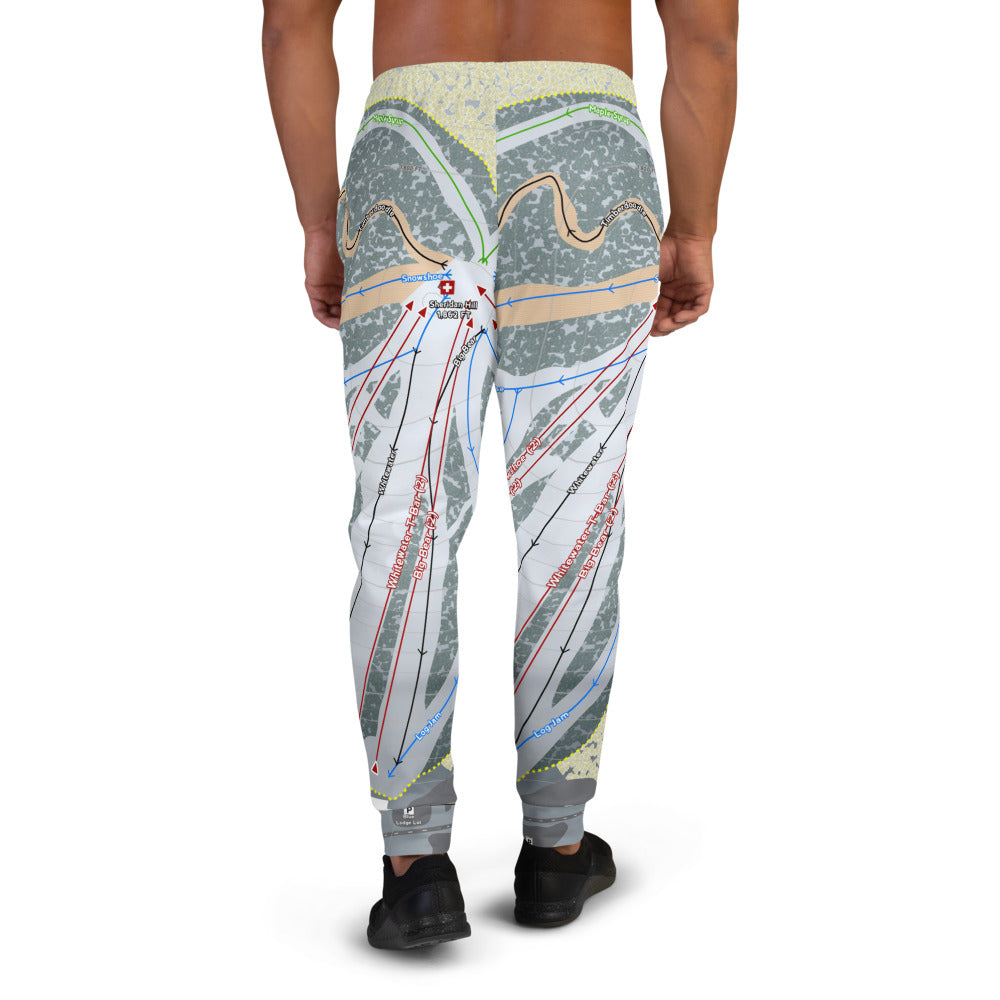 Ski Brule, Michigan Ski Trail Map Men's Mid-Layer - Powderaddicts