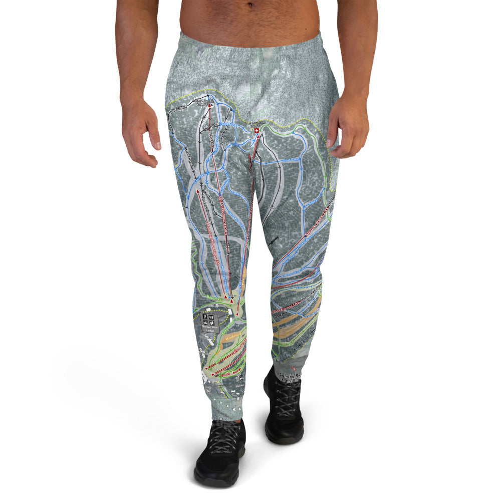 Sunday River, Maine Ski Trail Map Men's Mid-Layer - Powderaddicts