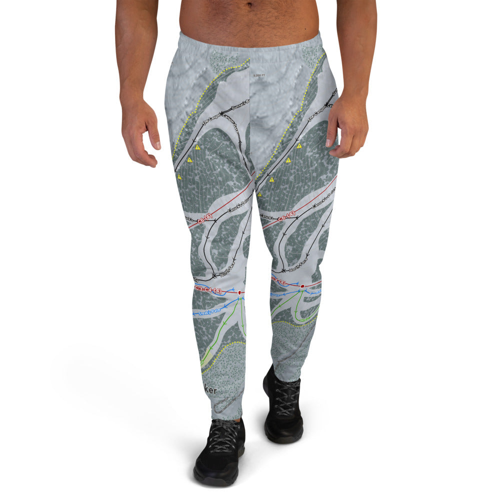 Mt. Baker, Washington Ski Trail Map Men's Mid-Layer - Powderaddicts