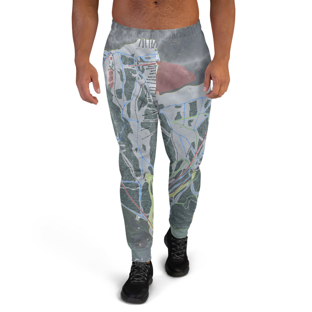 Fernie, British Columbia Ski Trail Map Men's Mid-Layer - Powderaddicts