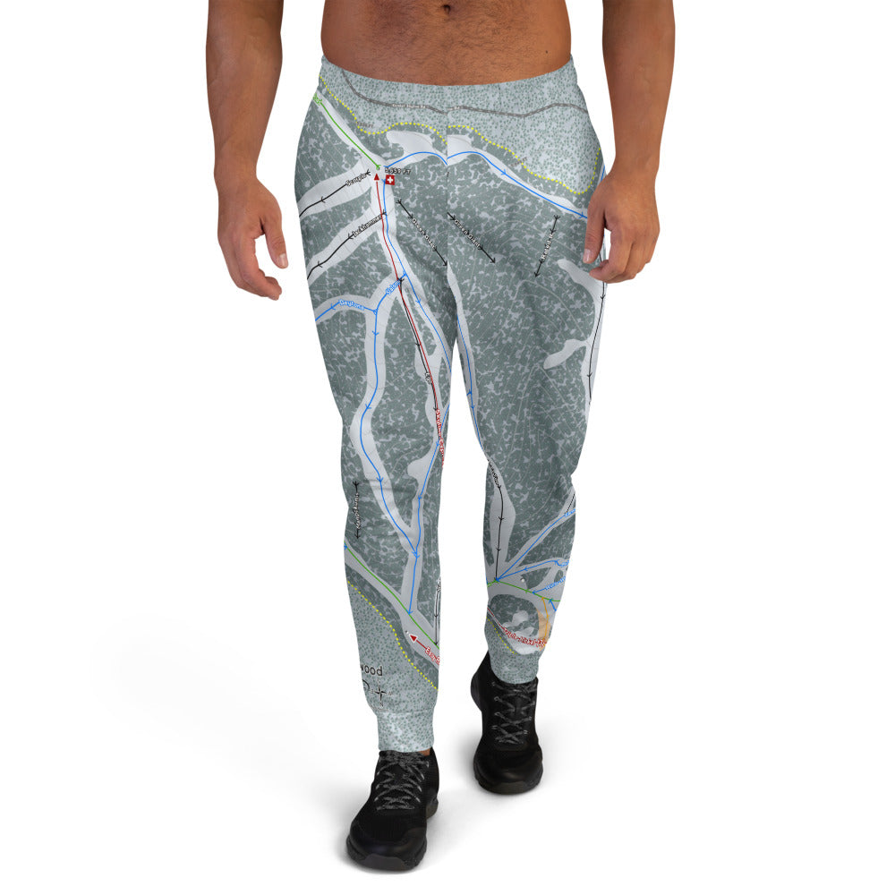 Bluewood, Washington Ski Trail Map Men's Mid-Layer - Powderaddicts