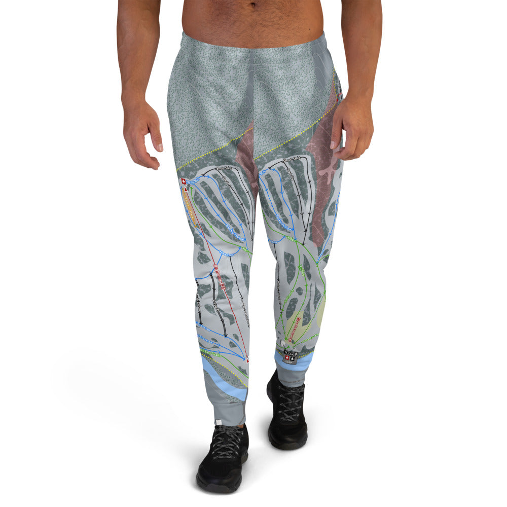 Sleeping Giant, Wyoming Ski Trail Map Men's Mid-Layer - Powderaddicts