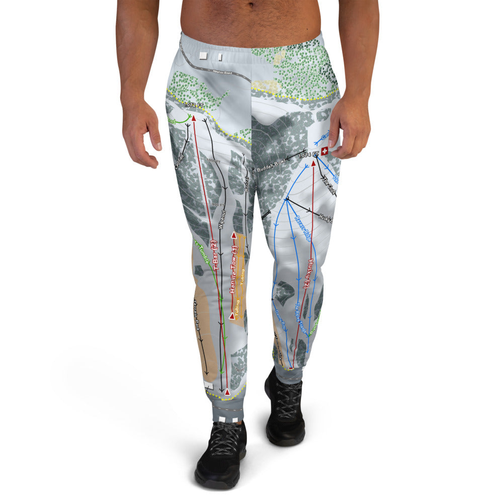 Mont Ripley, Michigan Ski Trail Map Men's Mid-Layer - Powderaddicts