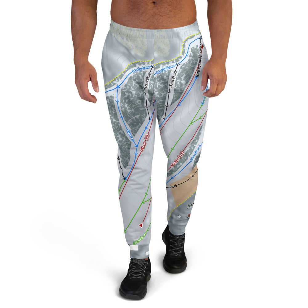 Mt Crescent, Iowa Ski Trail Map Men's Mid-Layer - Powderaddicts