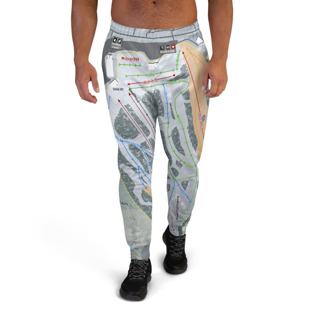 Sundown Mountain, Iowa Ski Trail Map Men's Mid-Layer - Powderaddicts