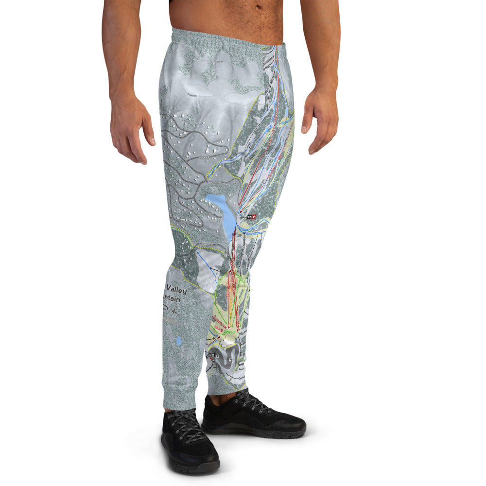 Bear Valley Mountain, California Ski Trail Map Men's Mid-Layer - Powderaddicts