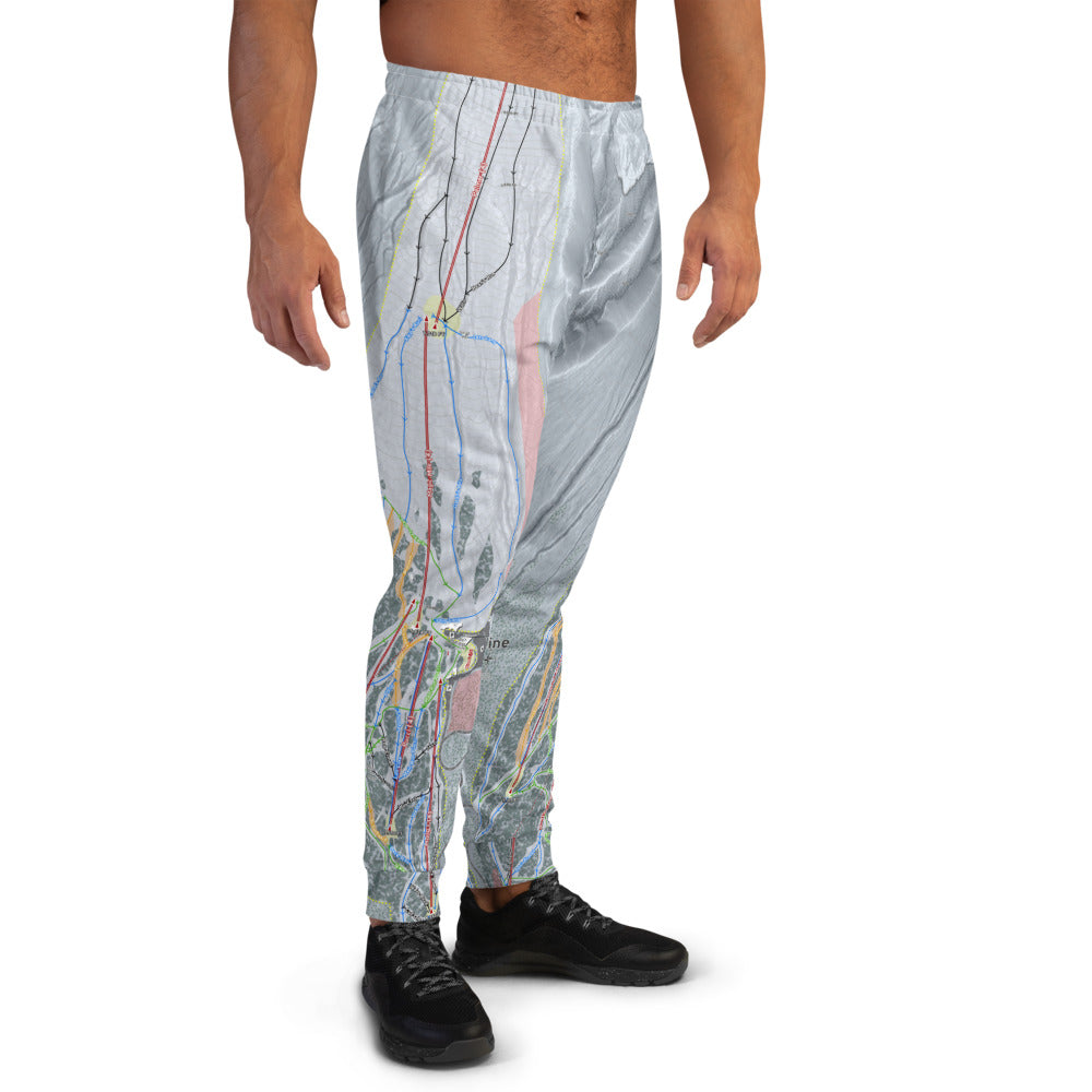 Timberline, Oregon Ski Trail Map Men's Mid-Layer - Powderaddicts