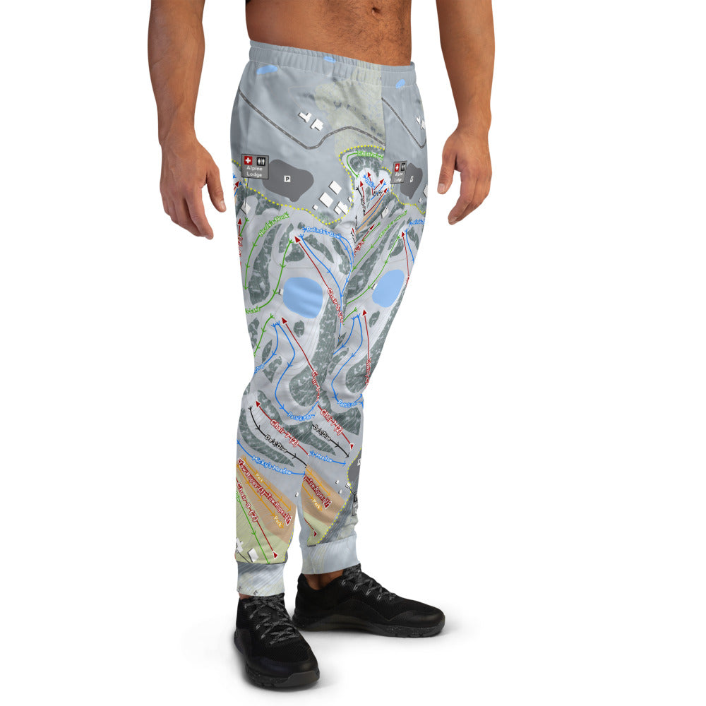 Afton Alps, Minnesota Ski Trail Map Men's Mid-Layer - Powderaddicts