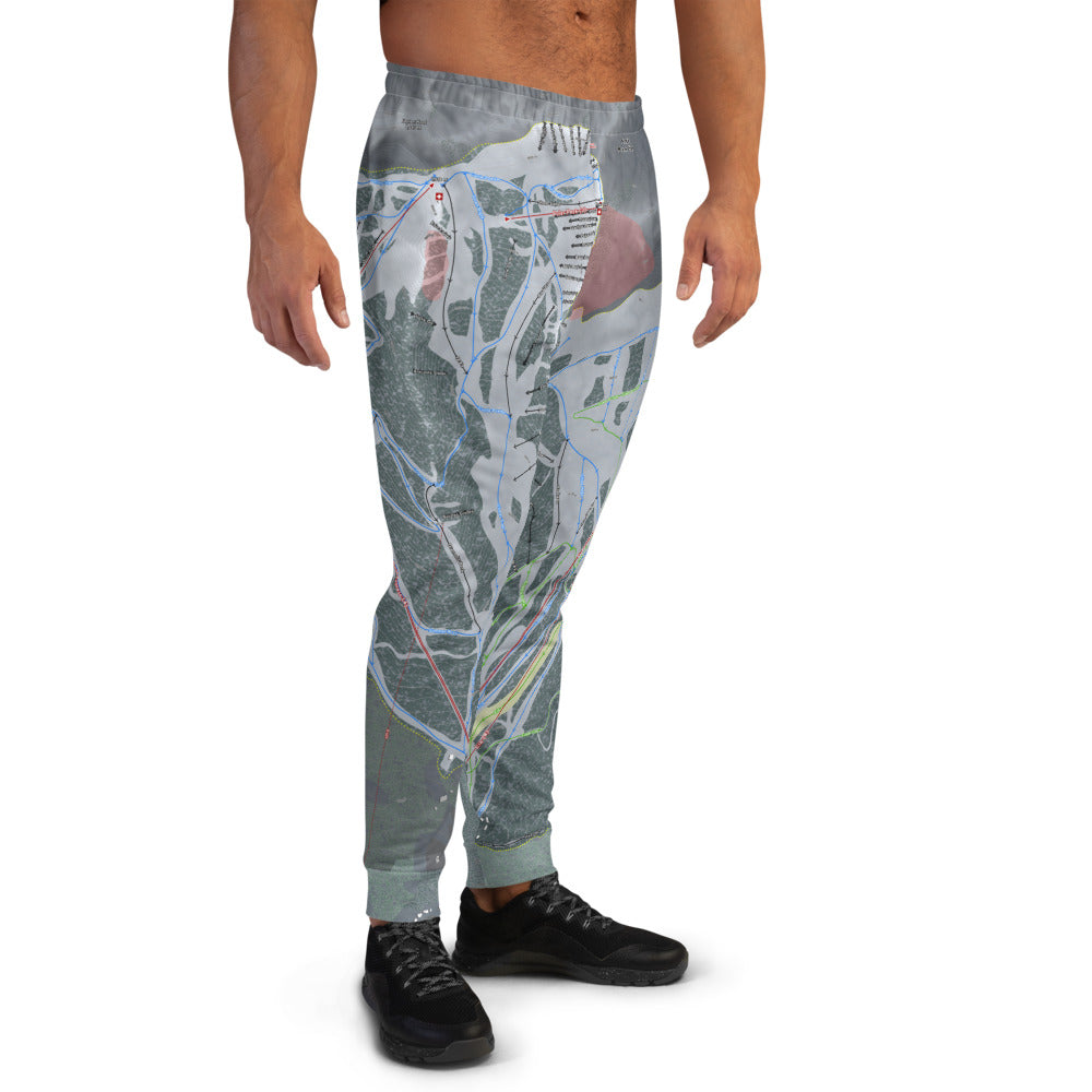 Fernie, British Columbia Ski Trail Map Men's Mid-Layer - Powderaddicts