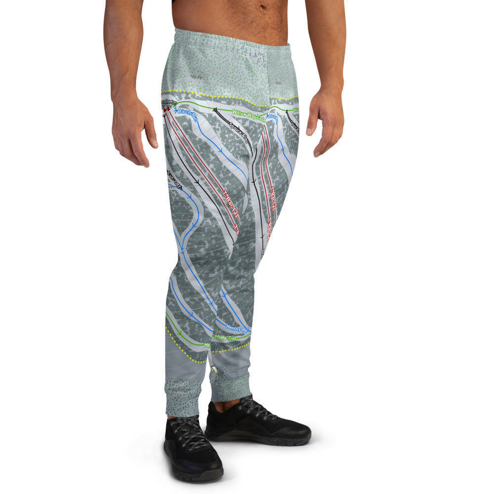 Mt Jefferson, Maine Ski Trail Map Men's Mid-Layer - Powderaddicts