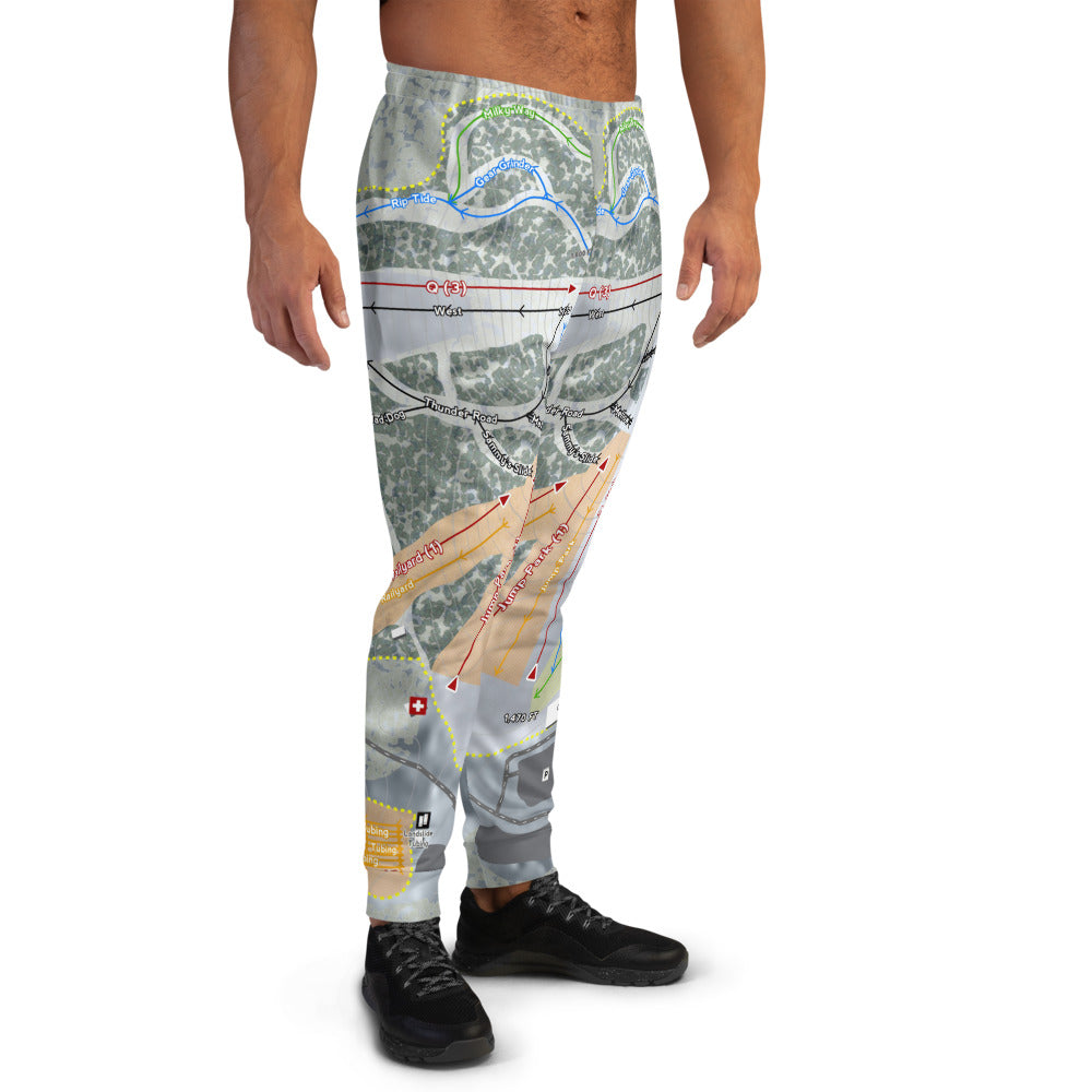 Detroit Mountain, Minnesota Ski Trail Map Men's Mid-Layer - Powderaddicts