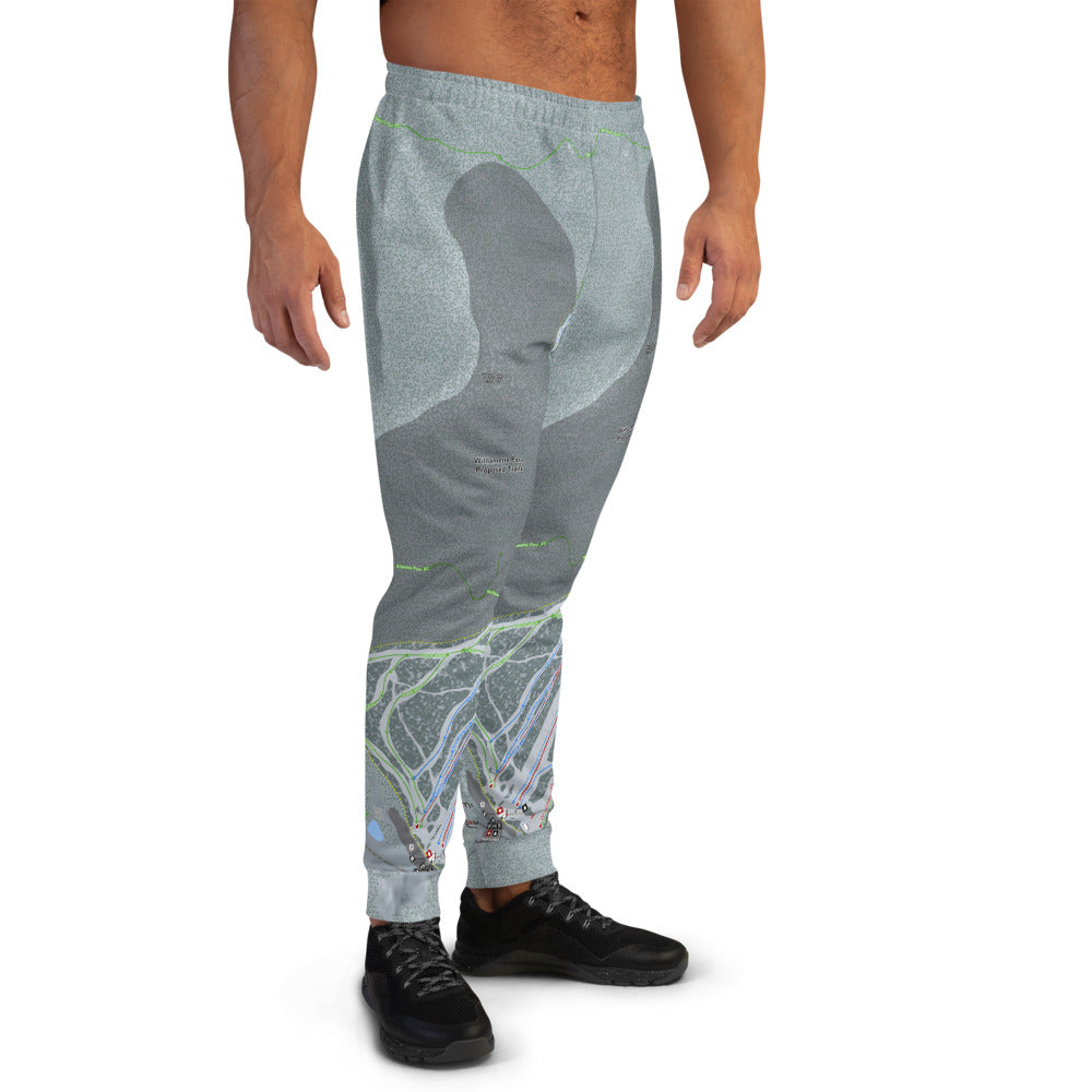 Willamette Pass, Oregon Ski Trail Map Men's Mid-Layer - Powderaddicts