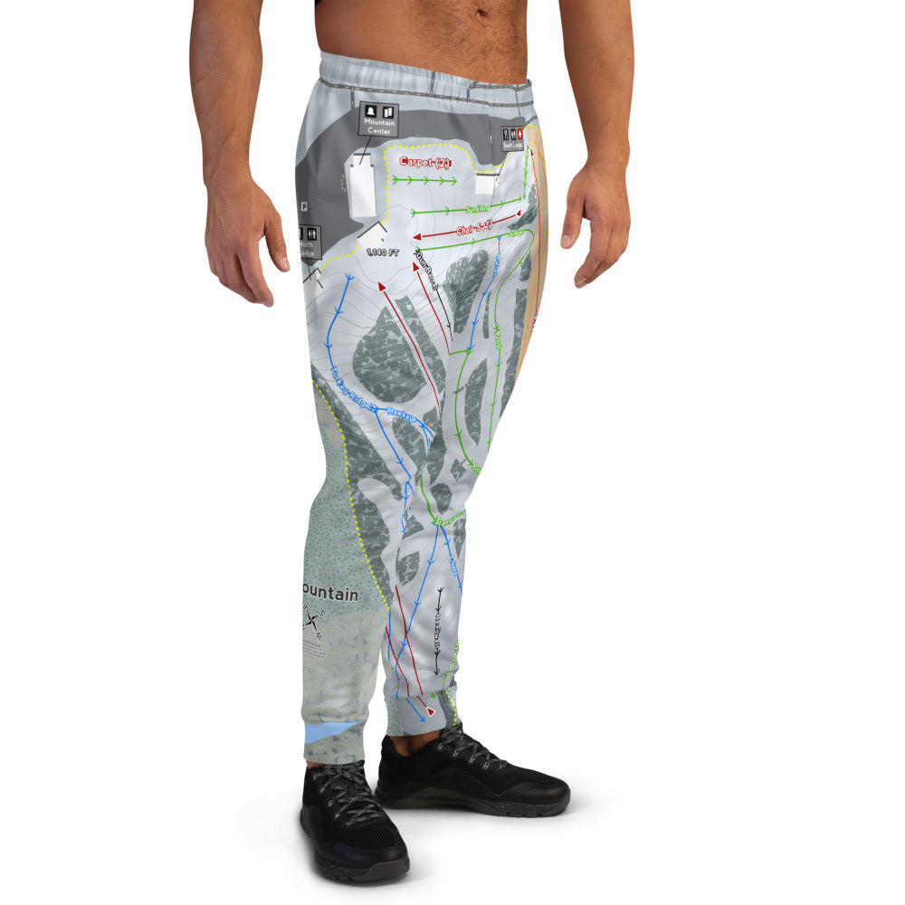 Sundown Mountain, Iowa Ski Trail Map Men's Mid-Layer - Powderaddicts