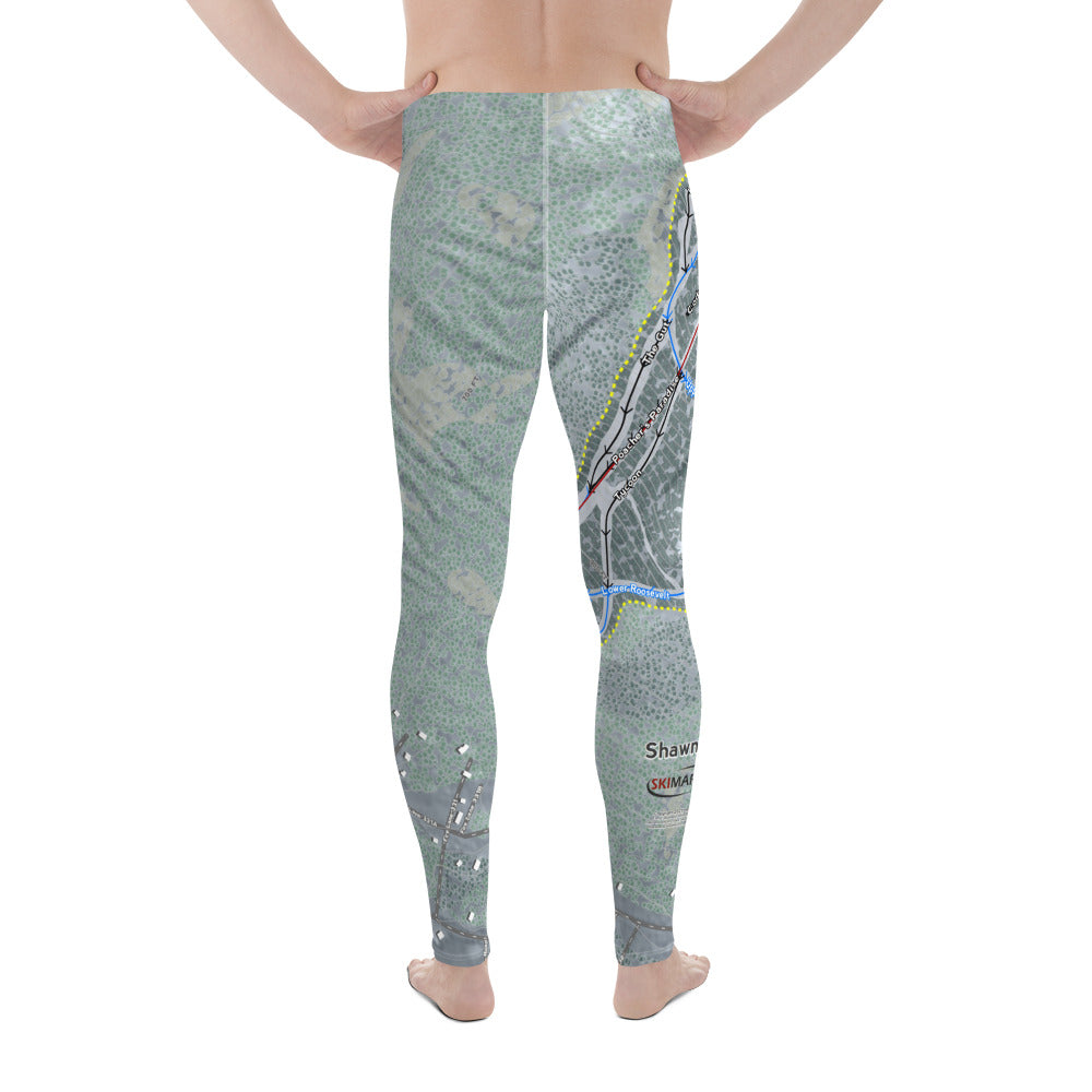 Shawnee Peak, Maine Ski Trail Map - Men's Base Layer Bottoms - Powderaddicts