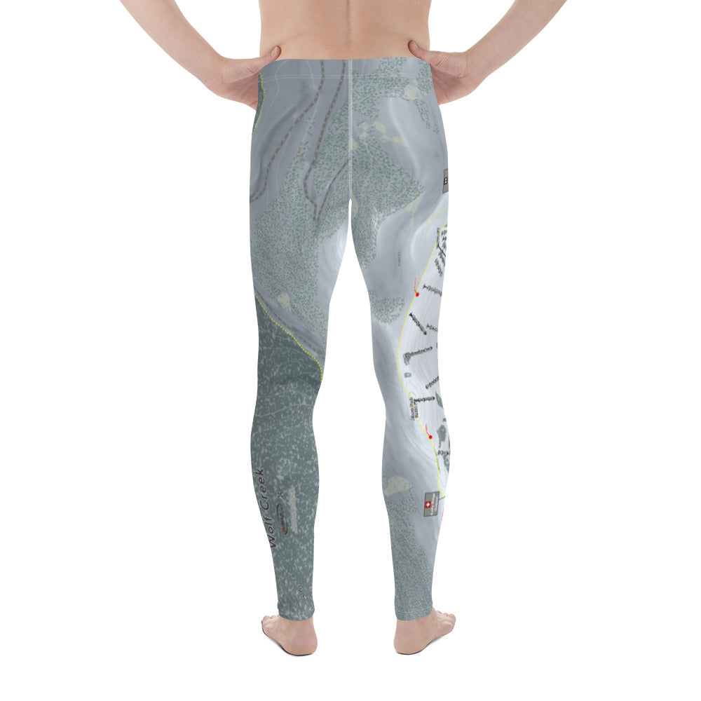 Wolf Creek, Colorado Ski Trail Map - Men's Base Layer Bottoms - Powderaddicts