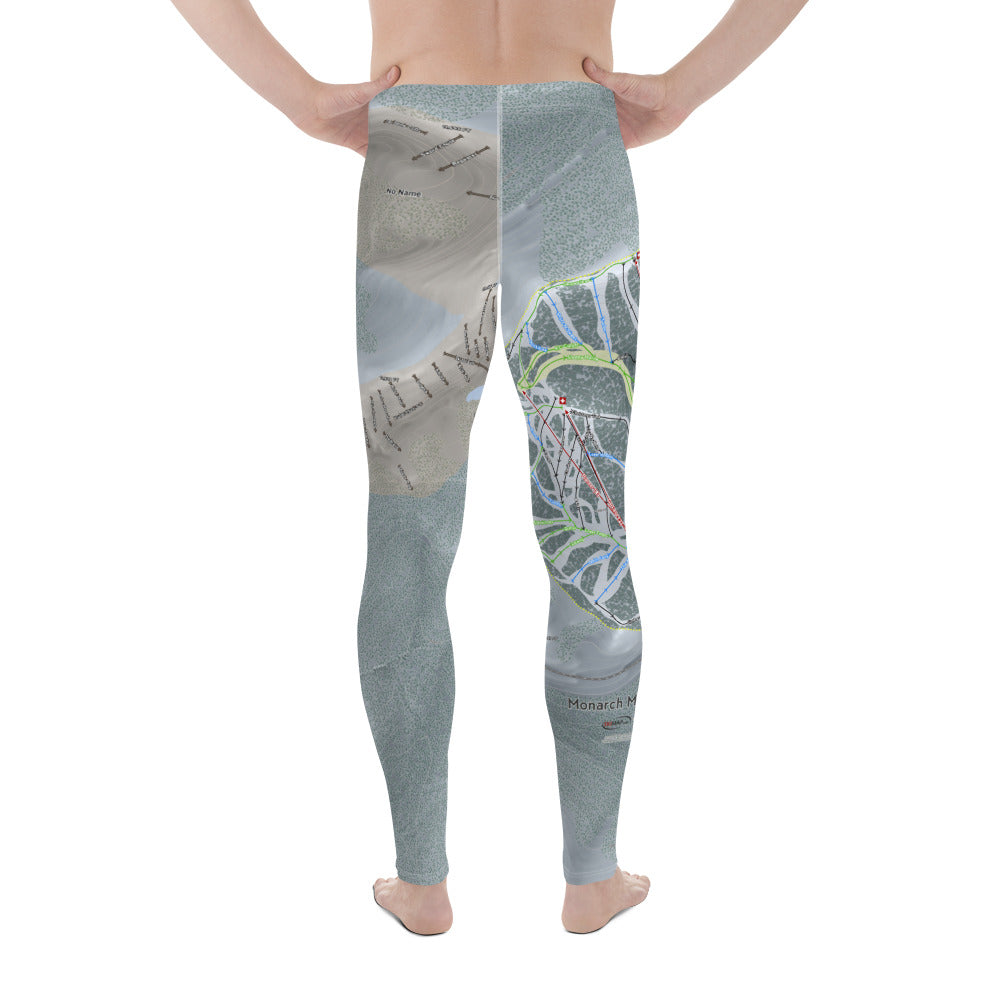 Monarch Mountain, Colorado Ski Trail Map - Men's Base Layer Bottoms - Powderaddicts