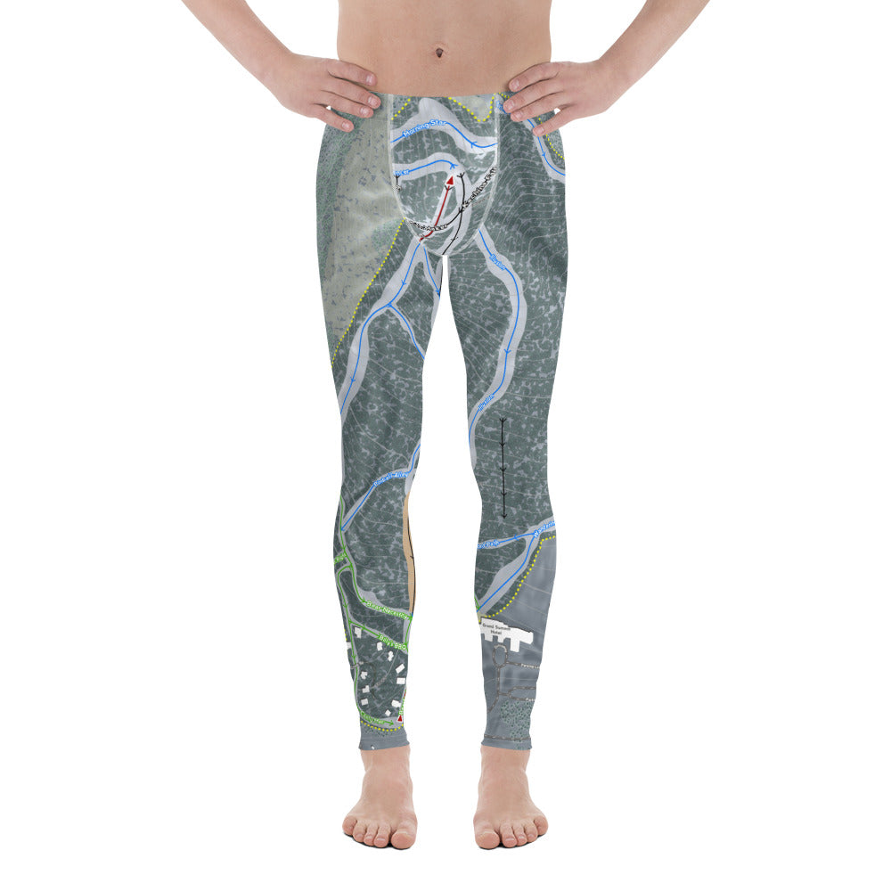 Attitash Mountain, New Hampshire Ski Trail Map - Men's Base Layer Bottoms - Powderaddicts