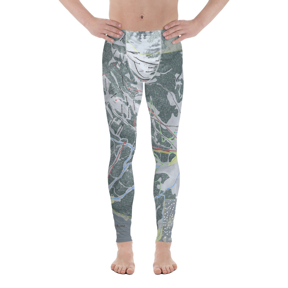 Crested Butte, Colorado Ski Trail Map - Men's Base Layer Bottoms - Powderaddicts
