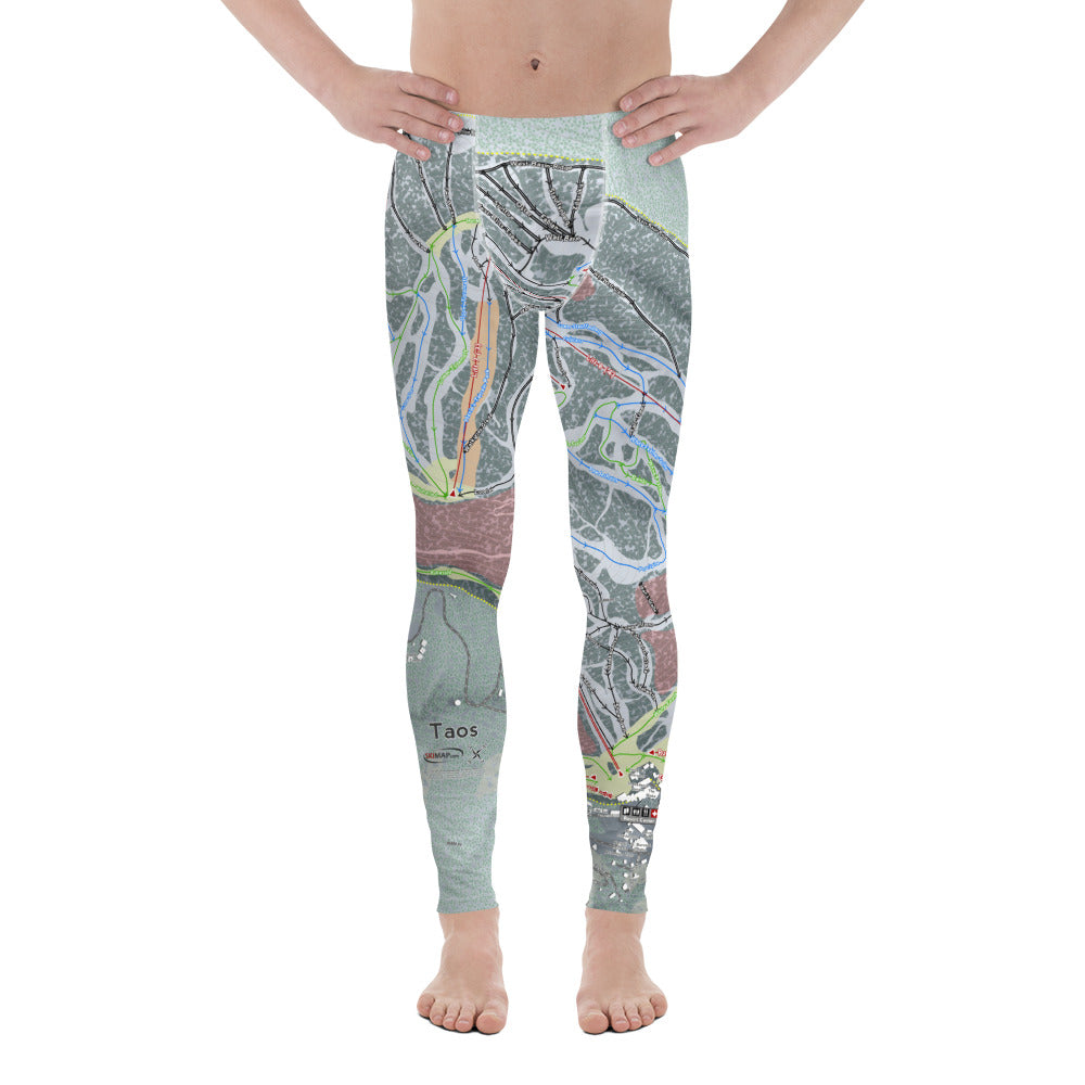 Taos, New Mexico Ski Trail Map - Men's Base Layer Bottoms - Powderaddicts