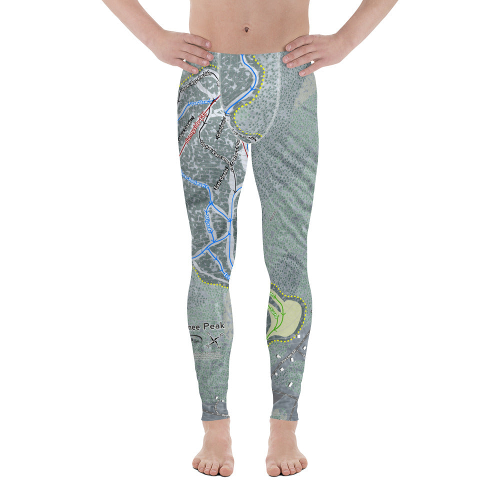 Shawnee Peak, Maine Ski Trail Map - Men's Base Layer Bottoms - Powderaddicts