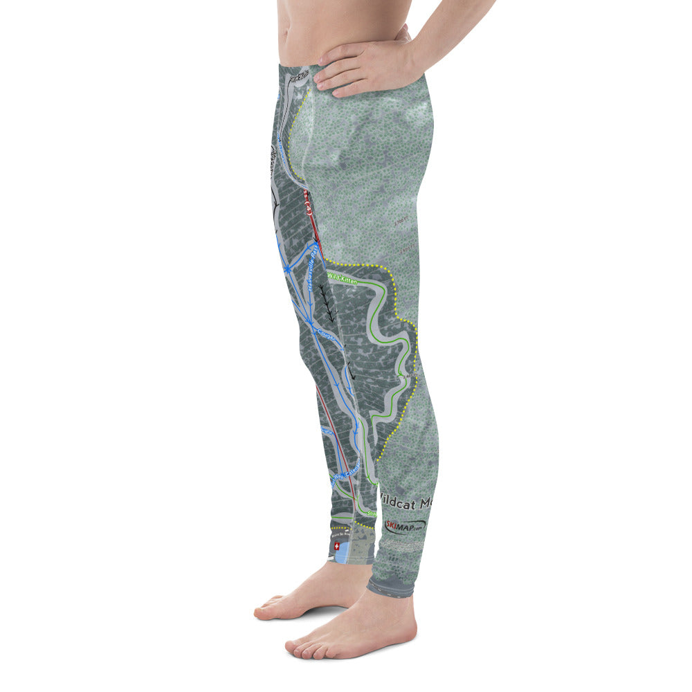 Wildcat Mountain, New Hampshire Ski Trail Map - Men's Base Layer Bottoms - Powderaddicts