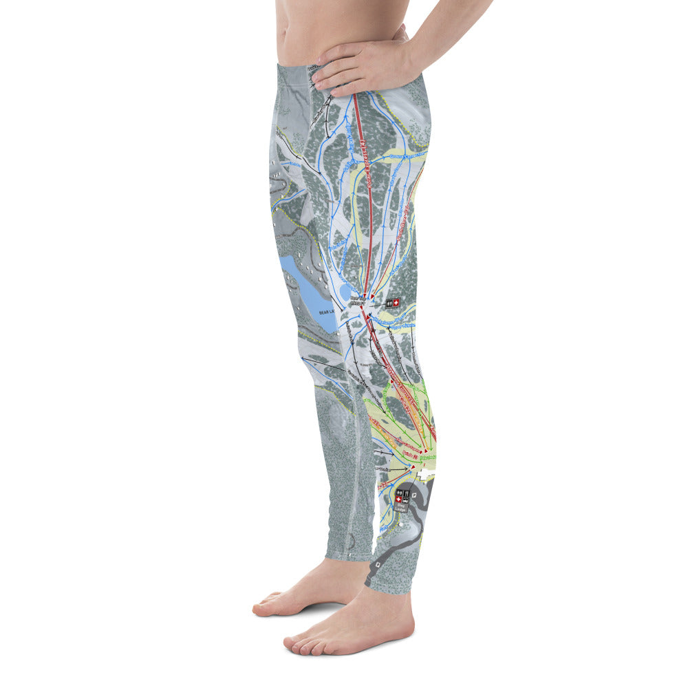 Bear Valley Mountain, California Ski Trail Map - Men's Base Layer Bottoms - Powderaddicts