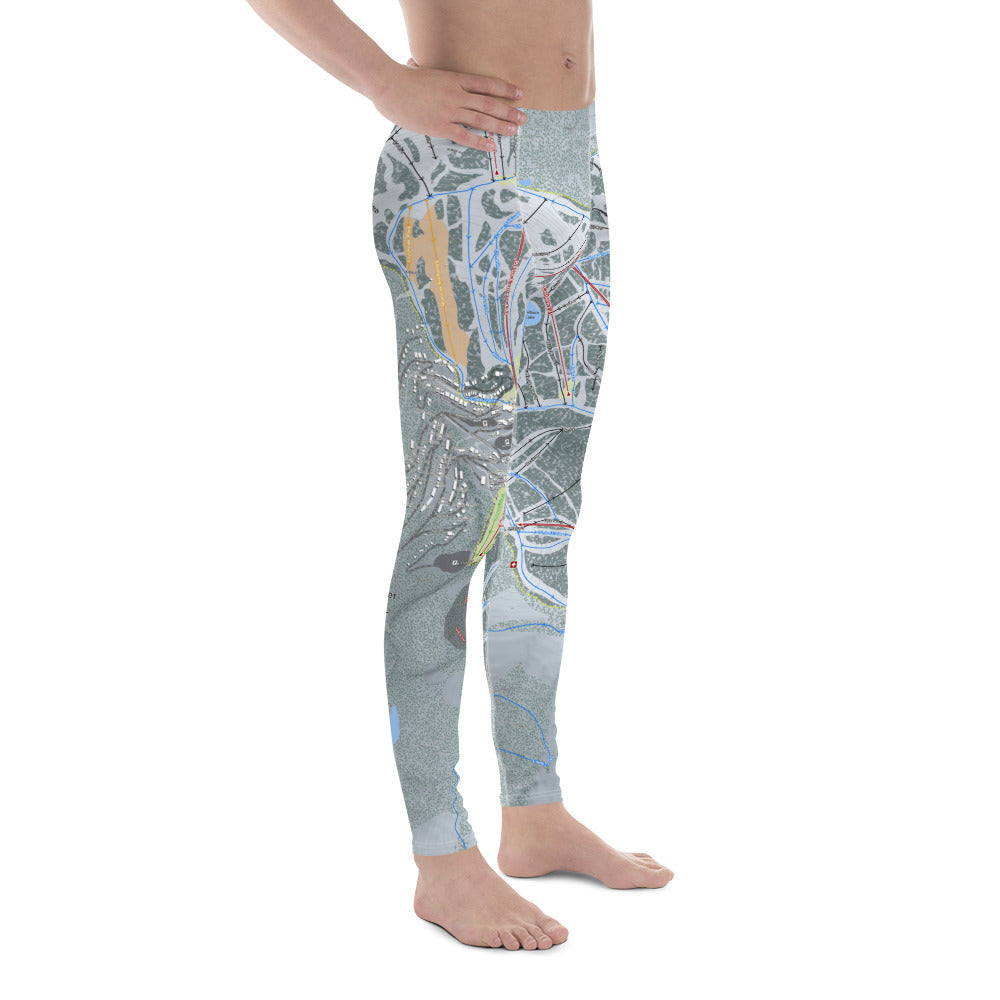 Schweitzer, Idaho Ski Trail Map - Men's Base Layer Bottoms - Powderaddicts