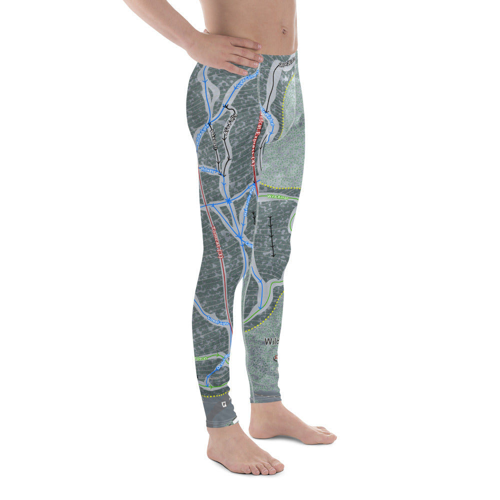 Wildcat Mountain, New Hampshire Ski Trail Map - Men's Base Layer Bottoms - Powderaddicts