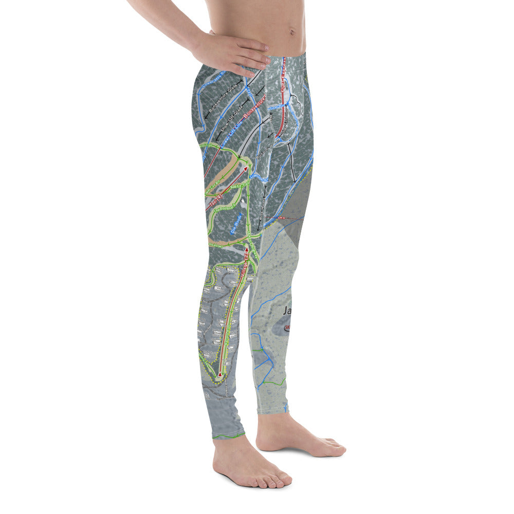Jay Peak, Vermont Ski Trail Map - Men's Base Layer Bottoms - Powderaddicts