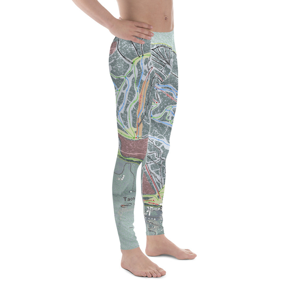 Taos, New Mexico Ski Trail Map - Men's Base Layer Bottoms - Powderaddicts