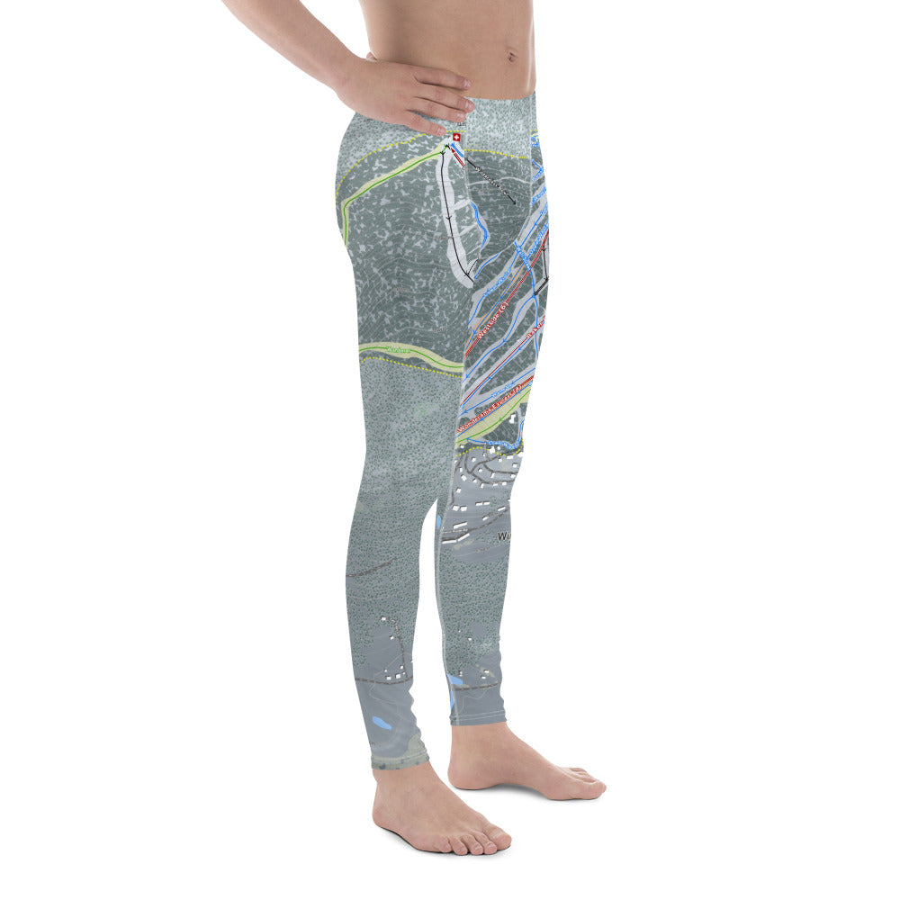 Windham Mountain, New York Ski Trail Map - Men's Base Layer Bottoms - Powderaddicts