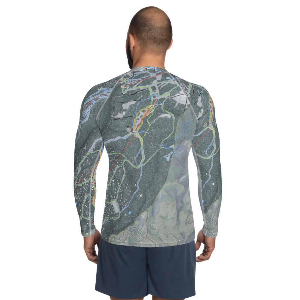Telluride, Colorado Ski Trail Map Men's Base Layer Top - Powderaddicts