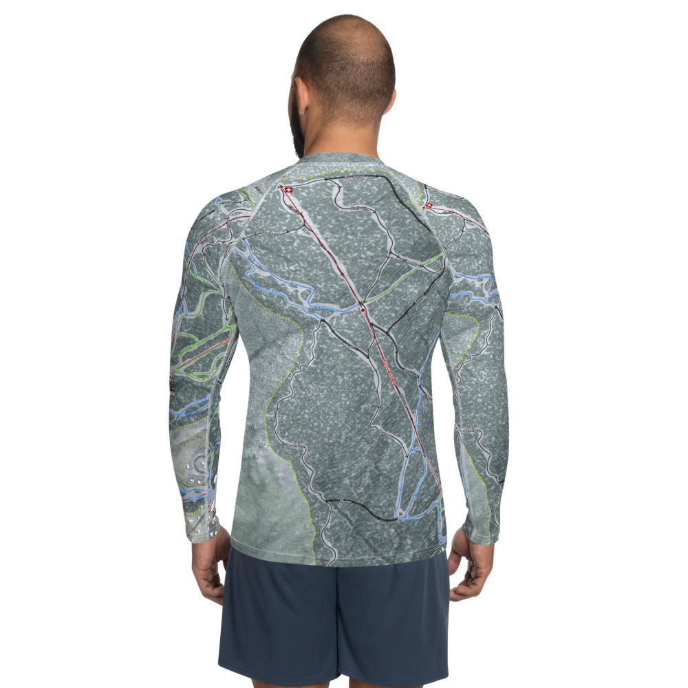 Mad River Glen, Vermont Ski Trail Map Men's Base Layer Top - Powderaddicts