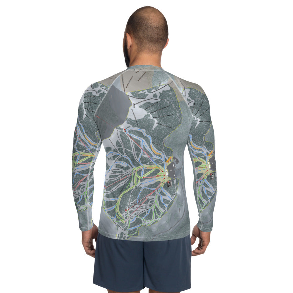 Monarch Mountain, Colorado Ski Trail Map Men's Base Layer Top - Powderaddicts