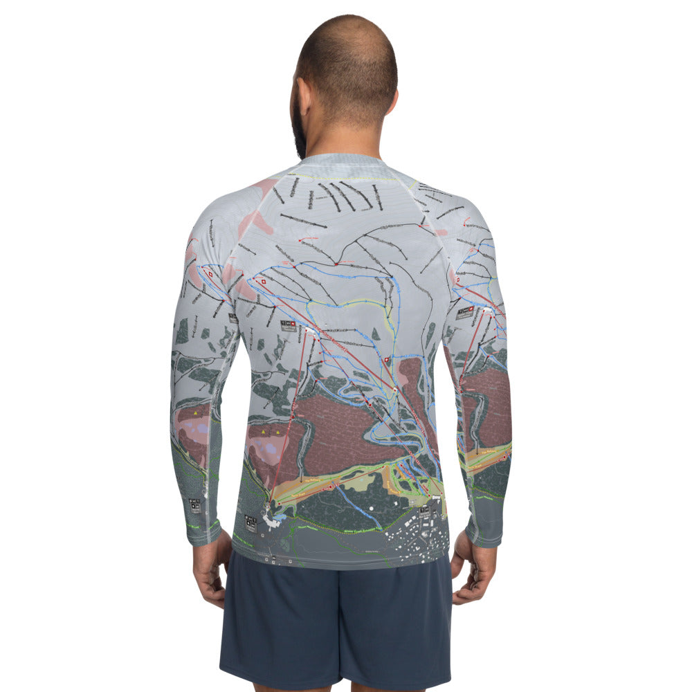 Alyeska, Alaska Ski Trail Map Men's Base Layer Top - Powderaddicts